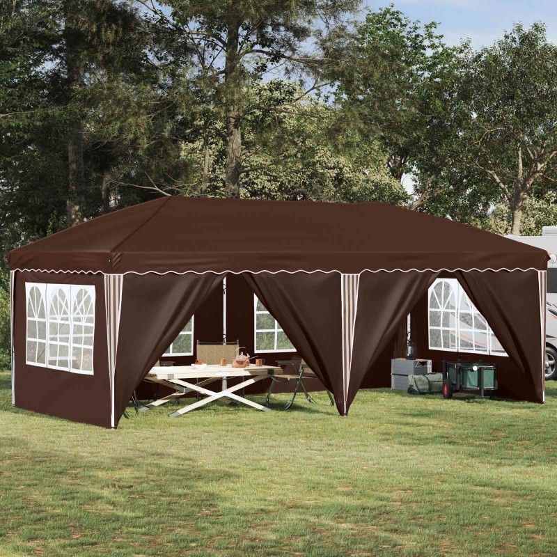 Tente de fête pop-up 575 x 288 x 245 cm Marron 640593640593