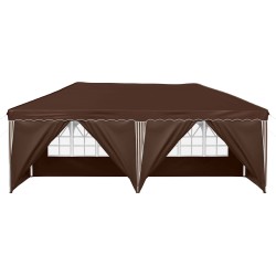 Tente de fête pop-up 575 x 288 x 245 cm Marron 640593640593