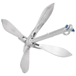 Ancre pliable argenté 12 kg fonte galvanisée à chaud 640599640599