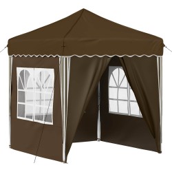 Tente de fête pop-up 195 x 195 x 245 cm Taupe Tissu Oxford 640605640605