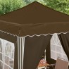 Tente de fête pop-up 195 x 195 x 245 cm Taupe Tissu Oxford 640605640605