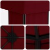 Abri de jardin 6 x 3 m Bordeaux Polyester et Acier 190 640614640614
