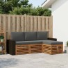 Ensemble de canapés d'extérieur 4 pcs Naturel et Anthracite 640615640615