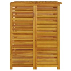 Abri à poubelle triple 210x89x117 cm bois massif d'acacia 640616640616