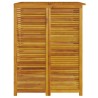 Abri à poubelle triple 210x89x117 cm bois massif d'acacia 640616640616