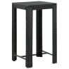 Ensemble de bar de jardin 3 pcs avec coussins noir poly rotin 640622640622