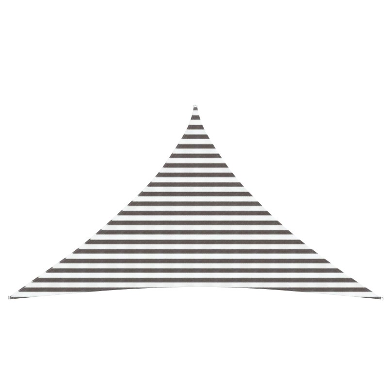 Voile d'ombre Gris clair et blanc 4 x 4 x 5,8 m HDPE 640631640631