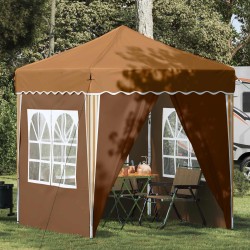 Tente de fête pop-up 195 x 195 x 245 cm Beige Tissu Oxford 640640640640