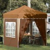Tente de fête pop-up 195 x 195 x 245 cm Beige Tissu Oxford 640640640640