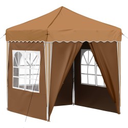 Tente de fête pop-up 195 x 195 x 245 cm Beige Tissu Oxford 640640640640