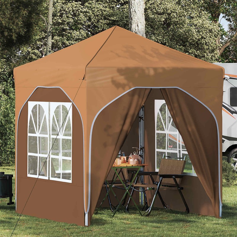 Tente de fête pop-up 192 x 192 x 245 cm Beige 640646640646