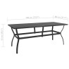 Table de jardin Anthracite 190x80x72 cm Acier 640658640658