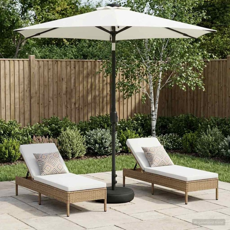 Parasol de jardin avec lumières LED et base 230 x 230 cm 640662640662