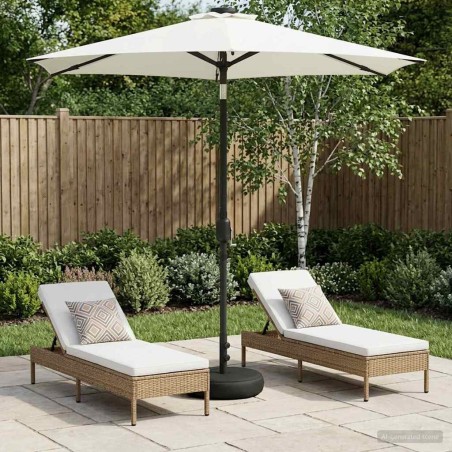 Parasol de jardin avec lumières LED et base 230 x 230 cm 640662640662