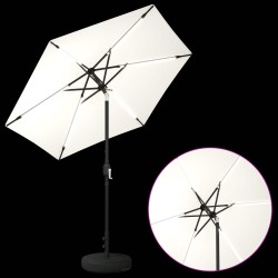 Parasol de jardin avec lumières LED et base 230 x 230 cm 640662640662
