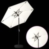 Parasol de jardin avec lumières LED et base 230 x 230 cm 640662640662