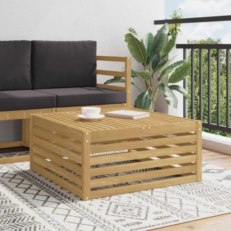 Table de jardin Bois d'Acacia Massif Blanc 79 x 79 x 37 cm 640684640684