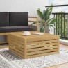 Table de jardin Bois d'Acacia Massif Blanc 79 x 79 x 37 cm 640684640684