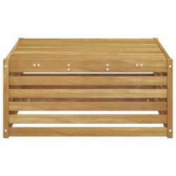 Table de jardin Bois d'Acacia Massif Blanc 79 x 79 x 37 cm 640684640684