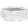 Table de jardin Bois d'Acacia Massif Blanc 79 x 79 x 37 cm 640684640684