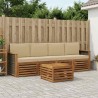 Ensemble de canapés d'extérieur 5 pcs Naturel et Beige 640695640695