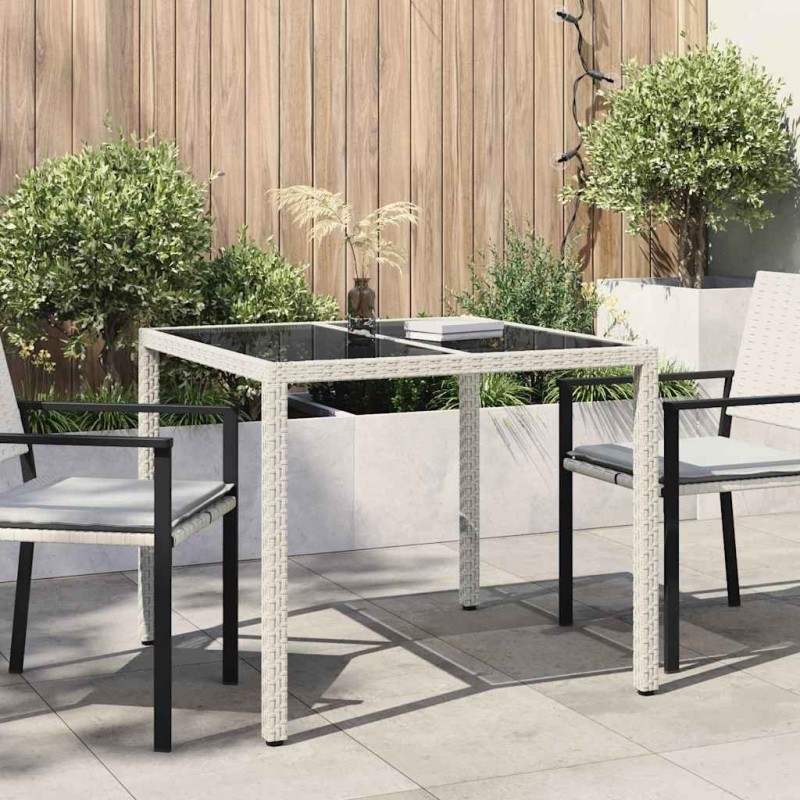 Table de Jardin Blanc 90 x 90 x 75 cm polyrotin 640699640699