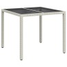 Table de Jardin Blanc 90 x 90 x 75 cm polyrotin 640699640699
