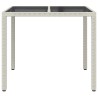 Table de Jardin Blanc 90 x 90 x 75 cm polyrotin 640699640699