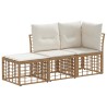 Ensemble de canapés d'extérieur 3 pcs Naturel Polyester 640700640700