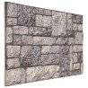 Panneaux muraux 10 pcs Gris et blanc 100 x 50 cm Mousse EPS 640702640702