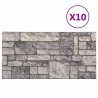 Panneaux muraux 10 pcs Gris et blanc 100 x 50 cm Mousse EPS 640702640702