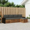 Ensemble de canapés d'extérieur 5 pcs Naturel et Anthracite 640709640709