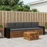 Ensemble de canapés d'extérieur 5 pcs Naturel et Anthracite 640715640715