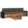Ensemble de canapés d'extérieur 5 pcs Naturel et Anthracite 640715640715