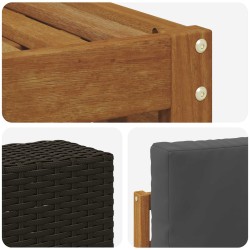 Ensemble de canapés d'extérieur 5 pcs Naturel et Anthracite 640715640715