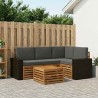 Ensemble de canapés d'extérieur 5 pcs Naturel et Anthracite 640717640717