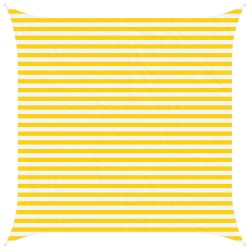 Voile d'ombre Jaune et blanc 3,6 x 3,6 m 100 % polyester Oxford 640719640719