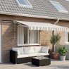 Auvent rétractable électrique Gris clair et blanc 2,5 x 2 m 640720640720