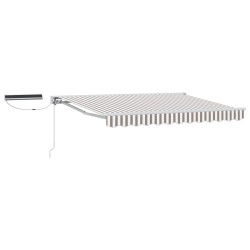 Auvent rétractable électrique Gris clair et blanc 2,5 x 2 m 640720640720