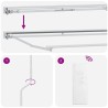 Auvent rétractable électrique Gris clair et blanc 2,5 x 2 m 640720640720