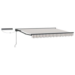 Auvent rétractable électrique Gris clair et blanc 2,5 x 2 m 640721640721