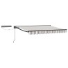 Auvent rétractable électrique Gris clair et blanc 2,5 x 2 m 640721640721