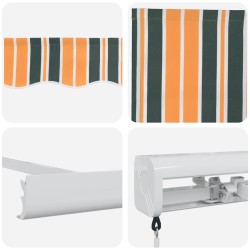 Auvent rétractable Vert et jaune 300 x 250 cm 640726640726