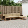 Ensemble de canapés d'extérieur 5 pcs Naturel et Beige 640737640737