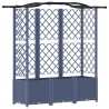 Lit Élevé avec Treillis et Toit Gris 163 x 40 x 138 cm PP 640746640746
