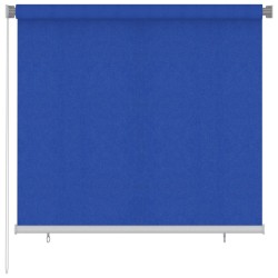 Store roulant d'extérieur 165 (l) x 140 (H) cm bleu HDPE 640750640750