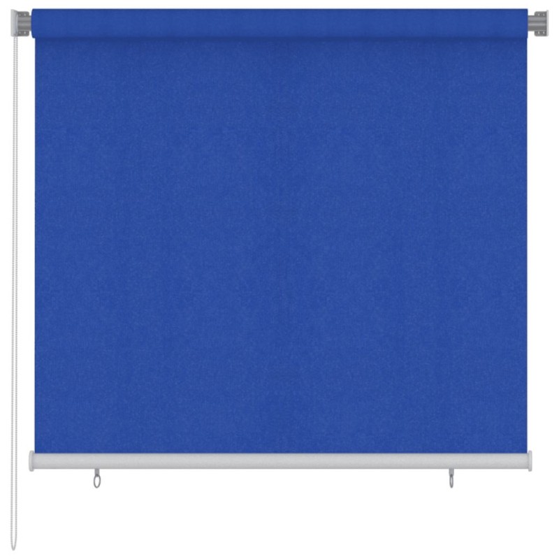 Store roulant d'extérieur 165 (l) x 140 (H) cm bleu HDPE 640750640750