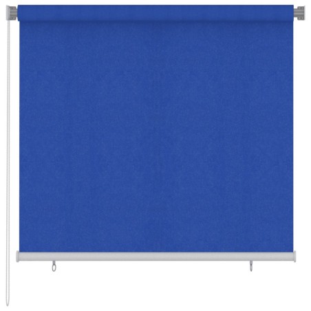 Store roulant d'extérieur 165 (l) x 140 (H) cm bleu HDPE 640750640750