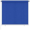 Store roulant d'extérieur 165 (l) x 140 (H) cm bleu HDPE 640750640750