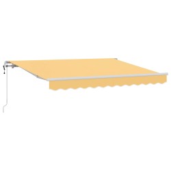 Auvent rétractable Sable 450 × 300 cm Tissu et Aluminium 640753640753